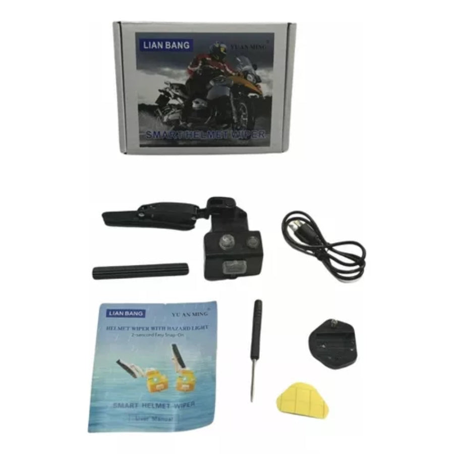 LIMPIAPARABRISAS RECARGABLE PARA CASCO