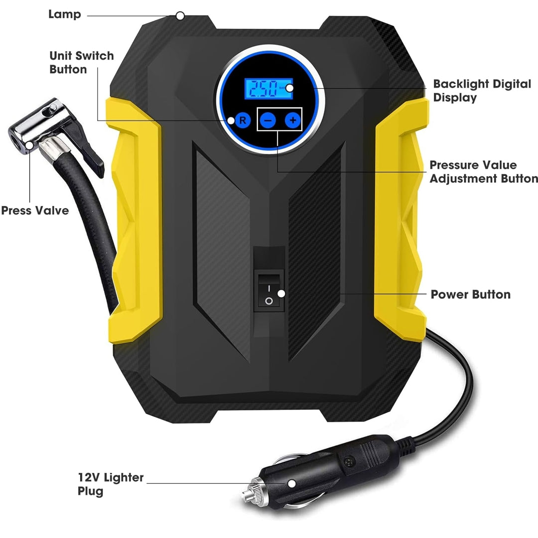 COMPRESOR DE AIRE INFLADOR DIGITAL CARRO