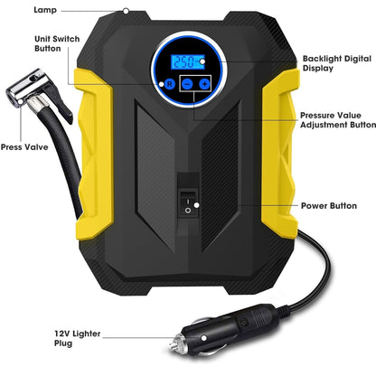 COMPRESOR DE AIRE INFLADOR DIGITAL CARRO