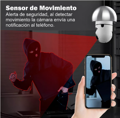 CAMARA DE SEGURIDAD TIPO BOMBILLO WIFI